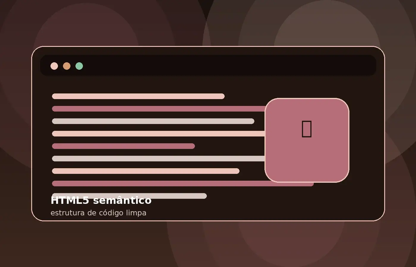 Ícone HTML5 semântico